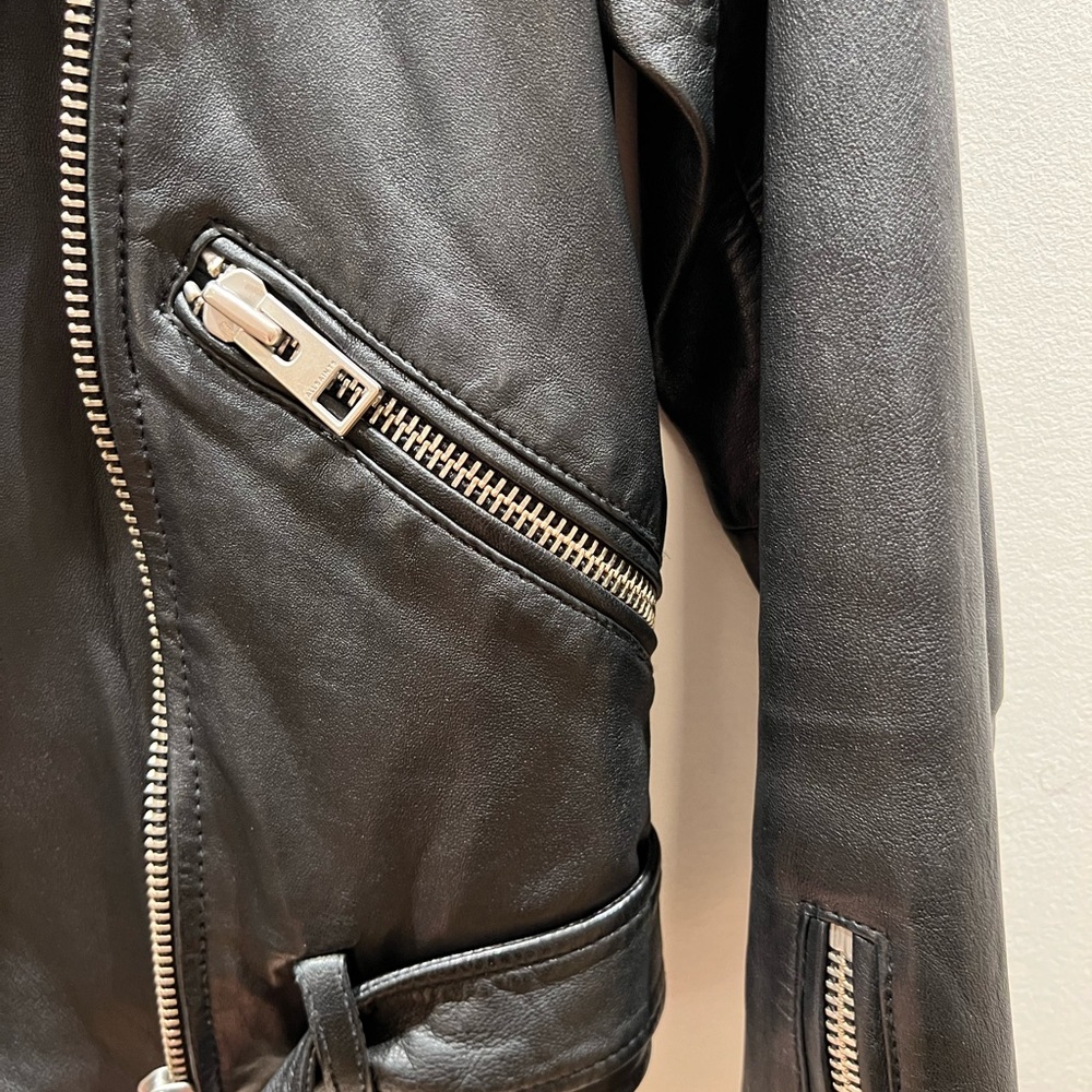 All Saints Leather Biker Jacket - Picture 5 of 6